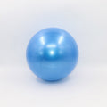 Blue mini Pilates ball with a glossy finish